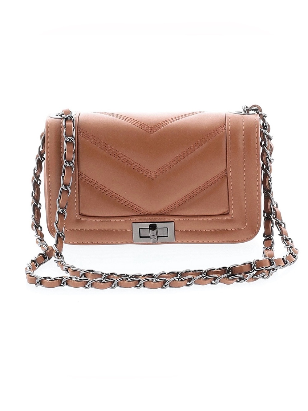 Persaman New York Classic Quilted Tan Leather Crossbody Bag New